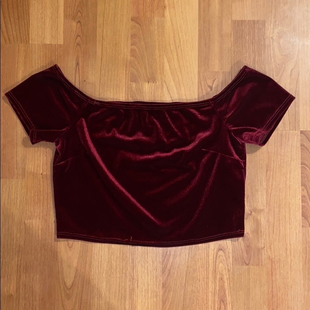 Red Velvet Crop Top